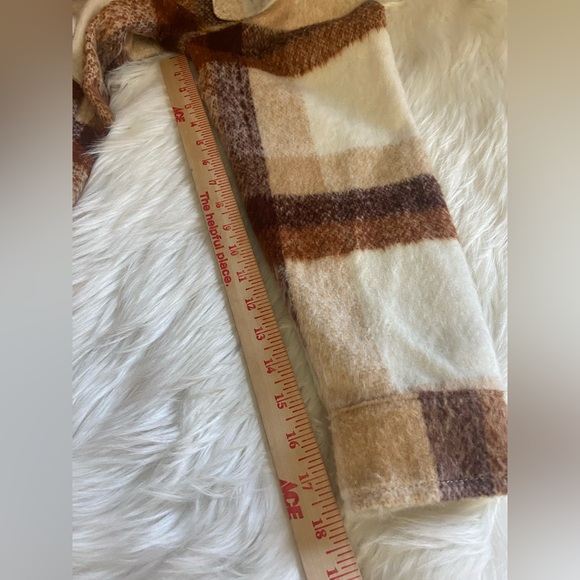 NWT Maurice’s Sz M Blend of Brown & Cream Tones Plaid Women’s Jacket - Picture 11 of 12